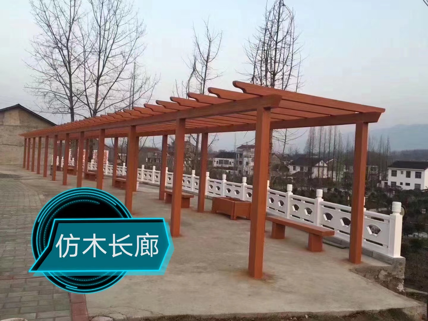 仿木栏杆的涂层流程工序